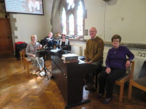 Group of musicians in church